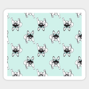 Soft turquoise mint Frenchies Sticker